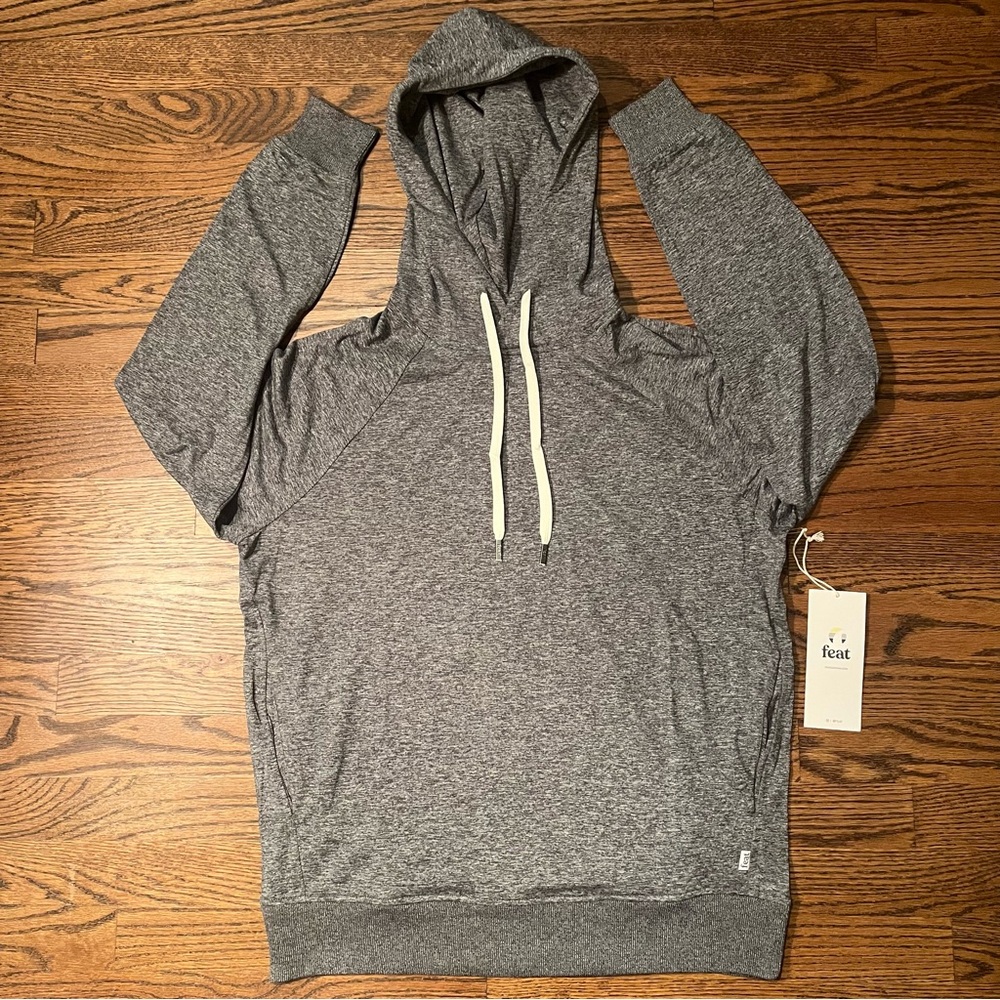 FEAT Unisex Heather Gray FlowTech Roam Hoodie - Size Small